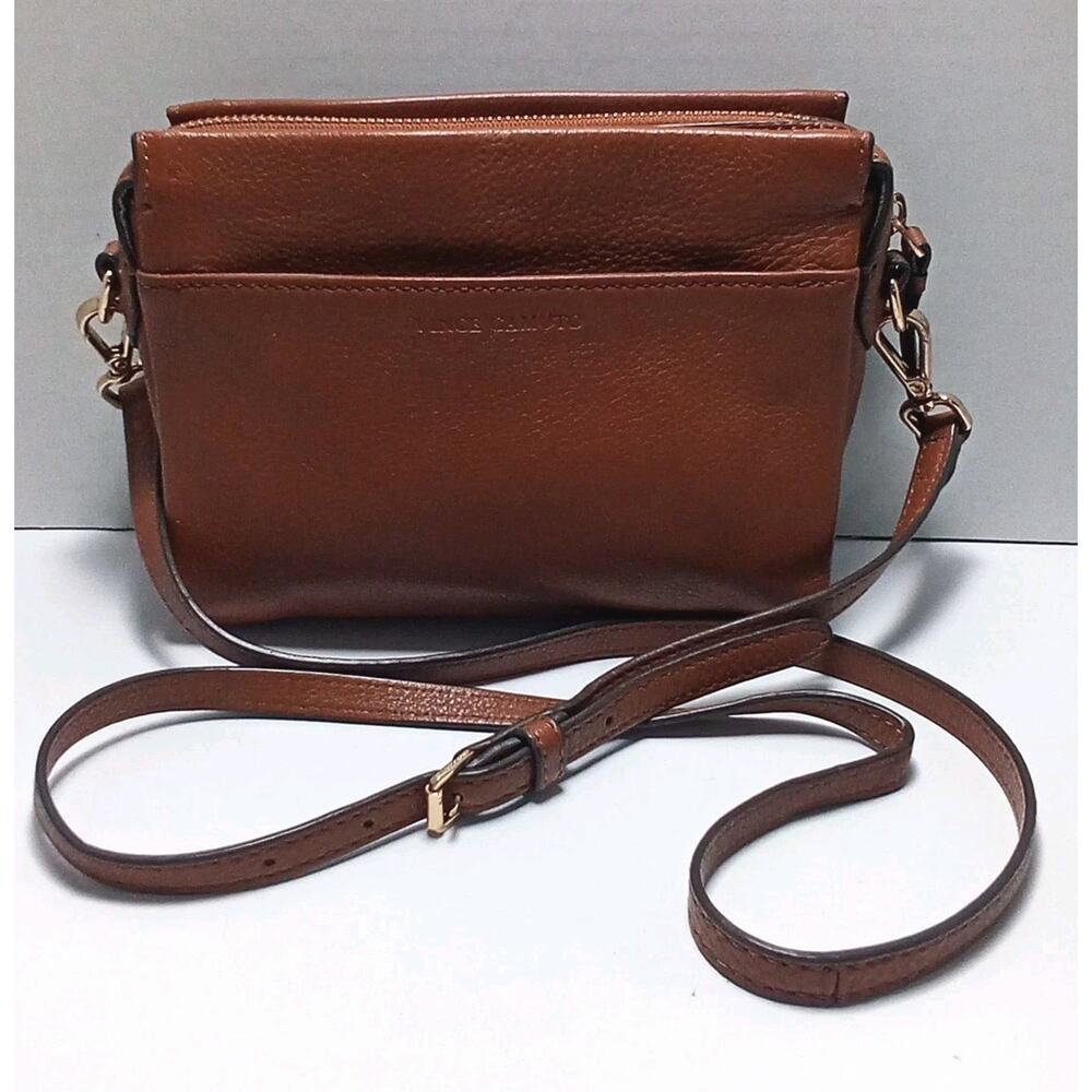 Vince Camuto Brown Leather Shoulder Bag
